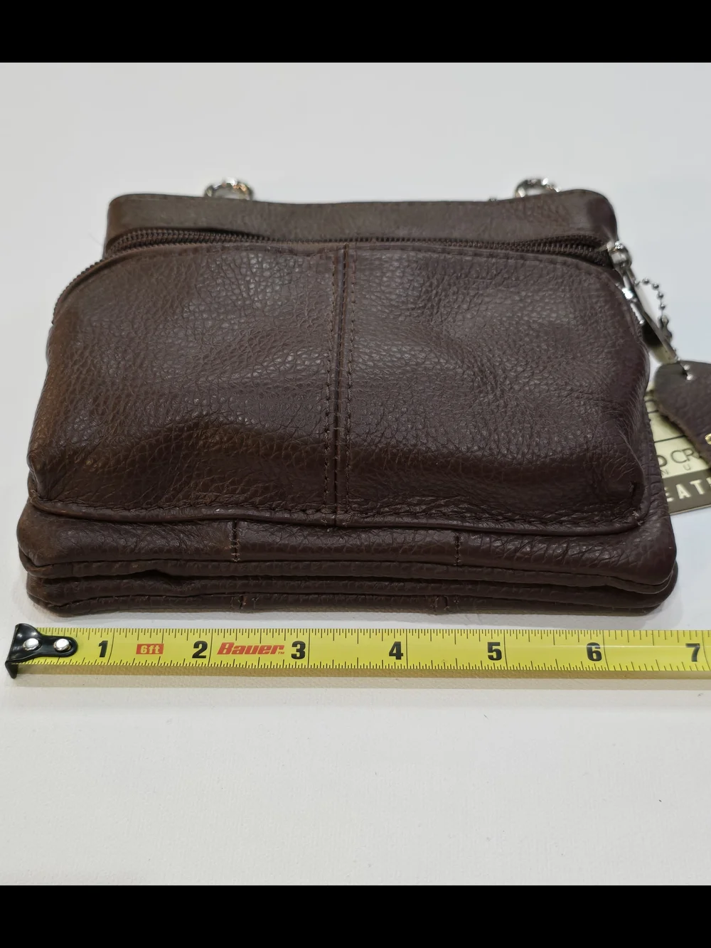 Genuine Leather Brown Crossbody Bag - Hand Crafted